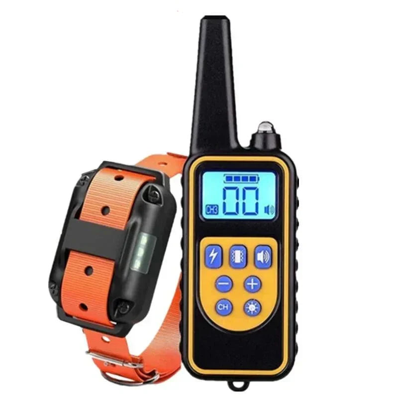 Hondentraining Afstandsbediening Halsband met Trillen en Geluid 800m Bereik Oplaadbaar Waterdicht