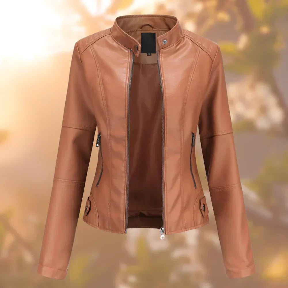 Korte Leren Jas Dames Donna Stijl