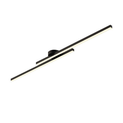 Moderne zwarte LED wandlamp met dubbele lichtstrip – minimalistische badkamer en hal verlichting 90 cm