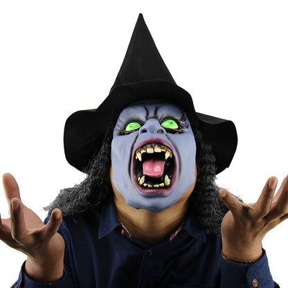 Realistische Latex Karaktermasker Volledig Hoofdmasker met Haren voor Halloween Cosplay Theater Feest