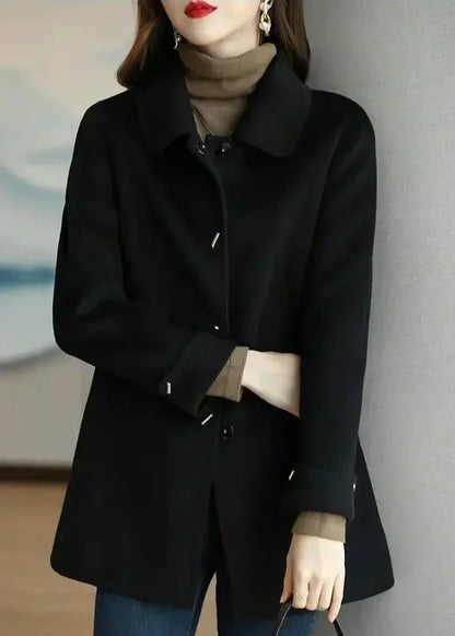 Dames Winterjas Warme Wolmix Coat Elegante Stijl
