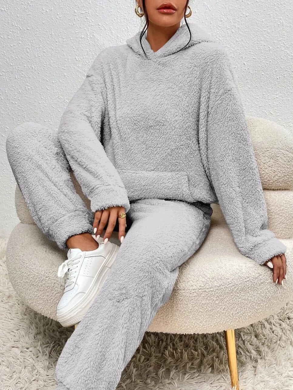 Dames Fleece Lounge Set Zacht en Comfortabel