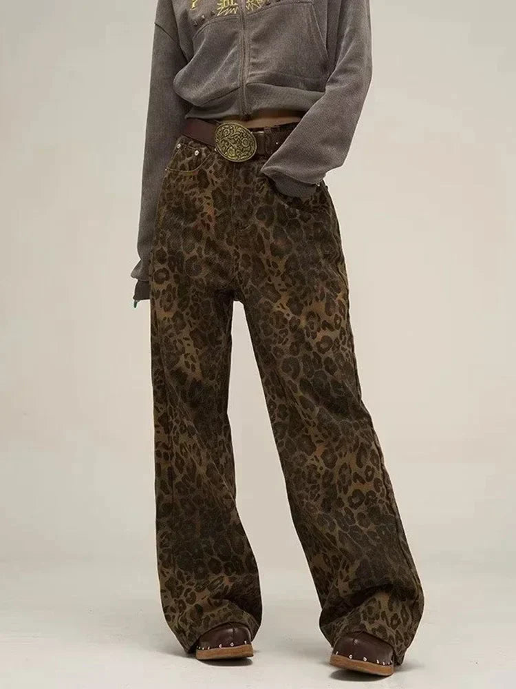 Leopard Jeans Dames Straight Fit Mode - StudioMarella