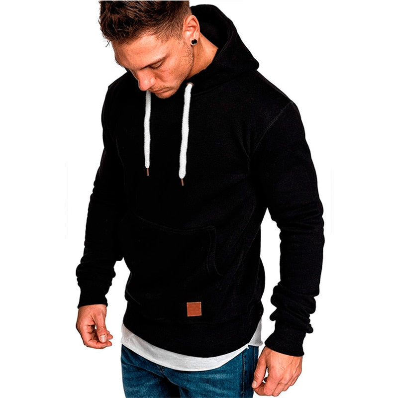 Heren Hoodie Zacht Casual met Buidelzak voor Dagelijks Gebruik
