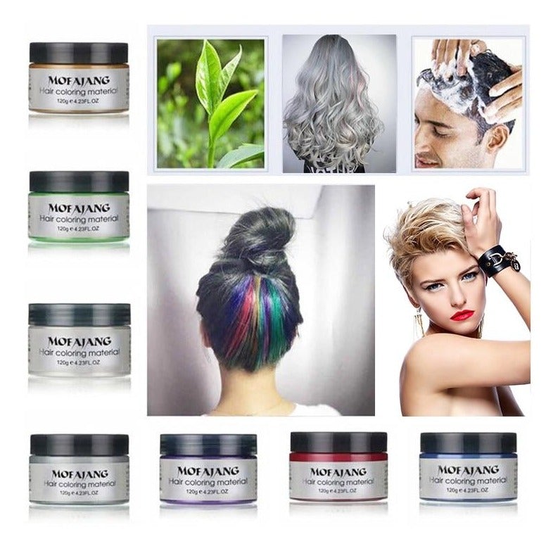 Styling Haarwas – Tijdelijke Kleur Styling Wax voor Natuurlijke Haarverf