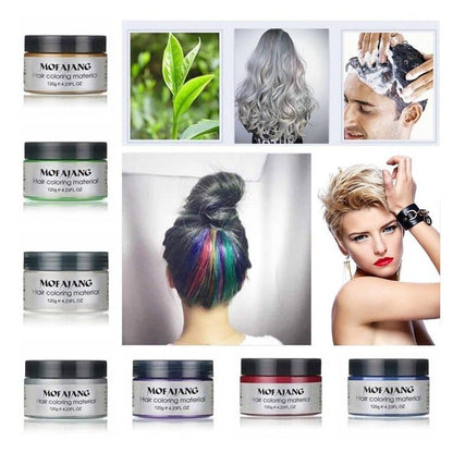 Styling Haarwas – Tijdelijke Kleur Styling Wax voor Natuurlijke Haarverf