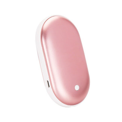 Oplaadbare Handwarmer met Powerbank 5200mAh Zilver Goud Roségoud Blauw Dubbele Verwarming 3 Temperatuurstanden USB-C Compact Zakformaat Outdoor Winter Cadeau
