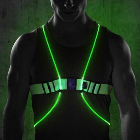 Reflecterend Hardloopvest met LED-verlichting | 360° Zichtbaarheid | Verstelbaar | Voor Hardlopen, Wielrennen, Wandelen | Waterdicht & Lichtgewicht Veiligheidsvest