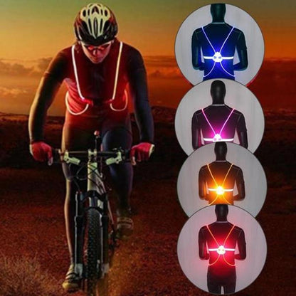 Reflecterend Hardloopvest met LED-verlichting | 360° Zichtbaarheid | Verstelbaar | Voor Hardlopen, Wielrennen, Wandelen | Waterdicht & Lichtgewicht Veiligheidsvest