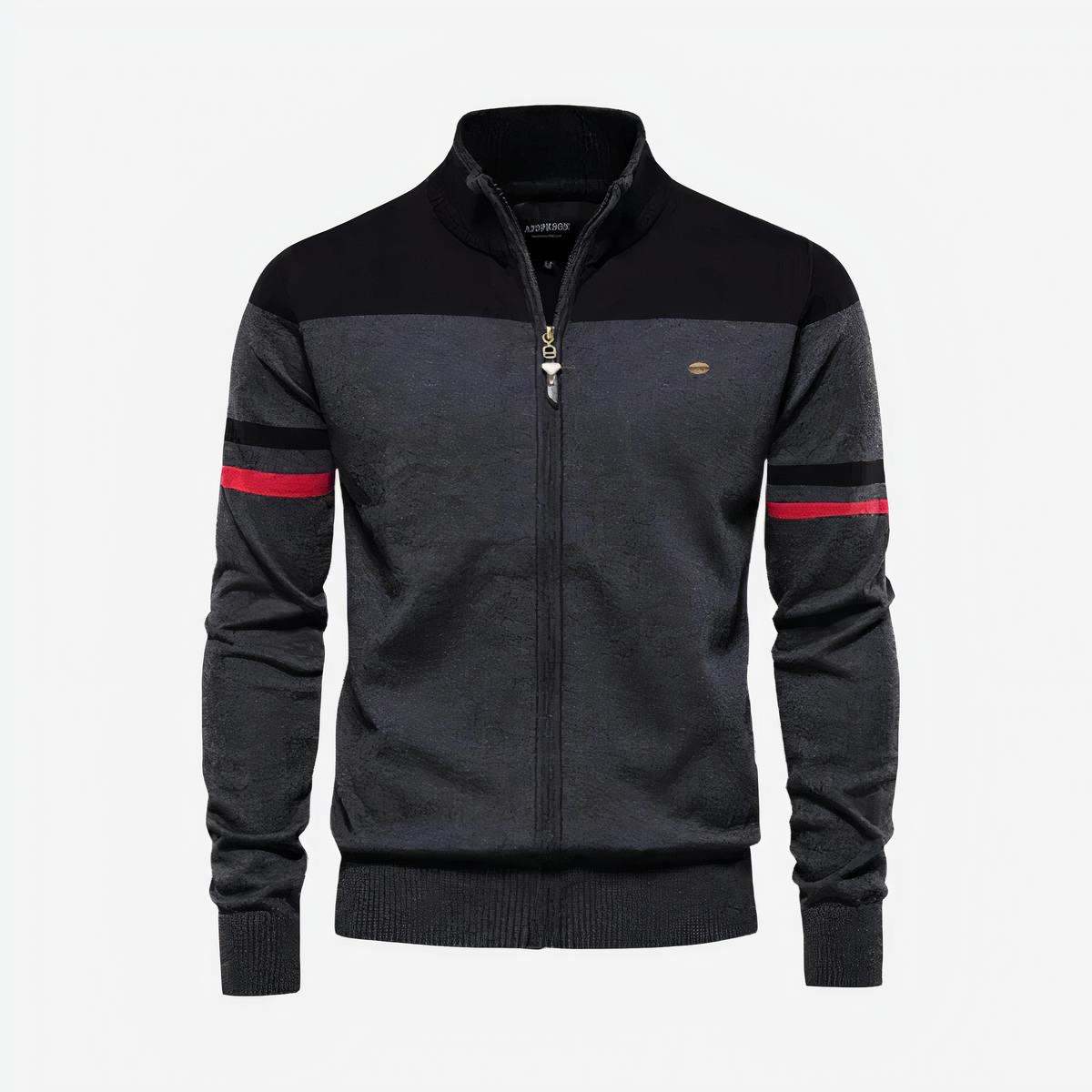 Herengratis Sweatshirt met Rits Zwart