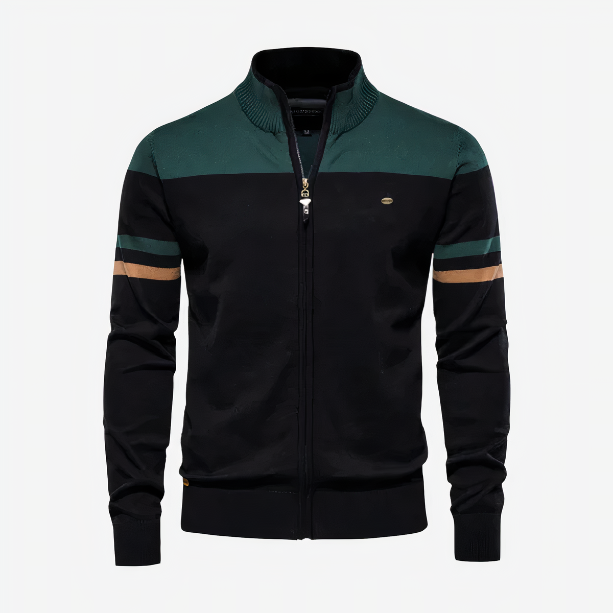 Herengratis Sweatshirt met Rits Zwart