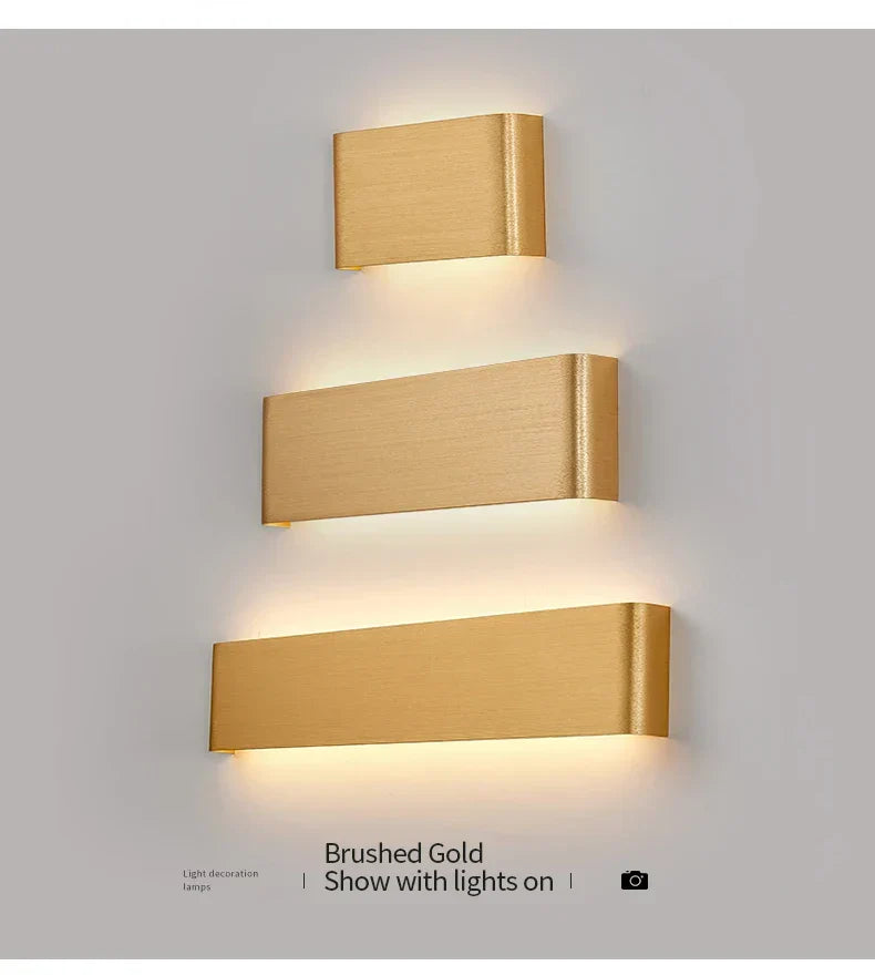 Ultra-dunne design wandlamp APHRODITE — moderne aluminium LED-wandverlichting met acryl kap