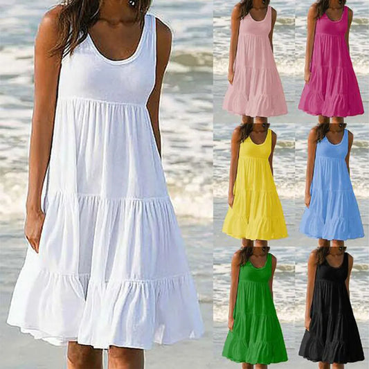 Boho Zomerjurk voor Vrouw met Ruches - StudioMarella