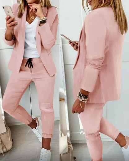 Damespak Set Tweedelig Casual Stijl