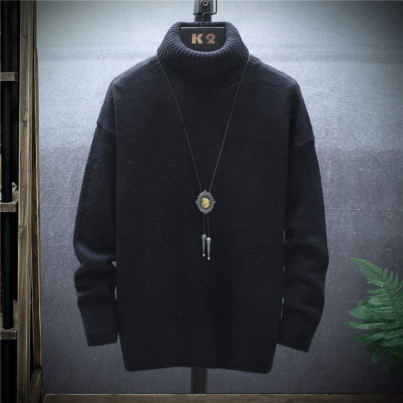 Mannen Trui Turtleneck Warm Modern Dik Breiwerk