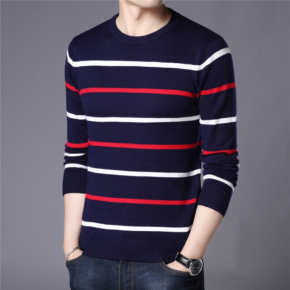Herense Trui Gestreept O-Hals Casual Kleding