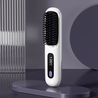 Draadloze Stijltang met Keramische Platen en Ionentechnologie – USB Oplaadbaar met LCD Scherm – Compacte Haarstijler voor Onderweg