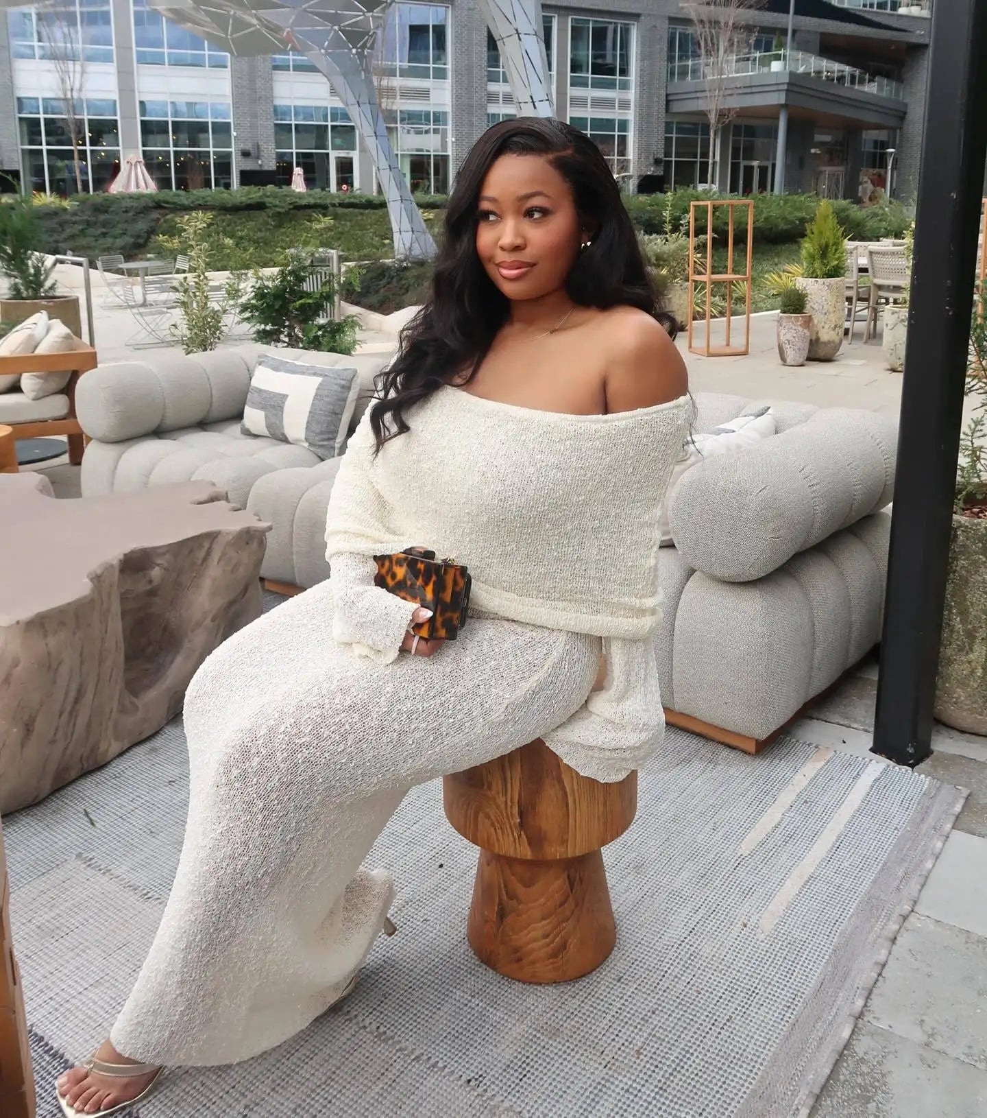Strandjurk Maxi Off Shoulder Zomerjurk Gehaakt