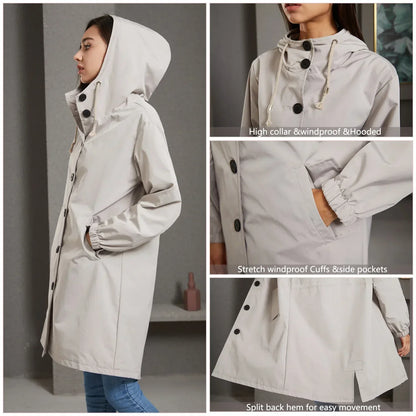 Waterdichte Windbreaker met Kapuchon Regenjas