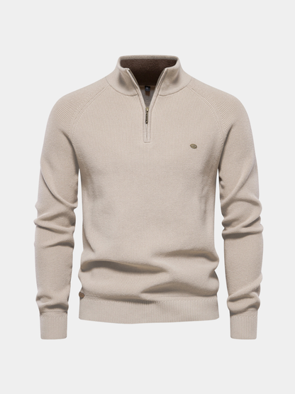 Heren Trui Zacht Ademend met Half-Zip