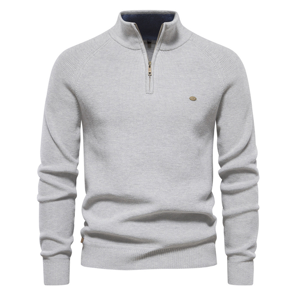 Heren Trui Zacht Ademend met Half-Zip