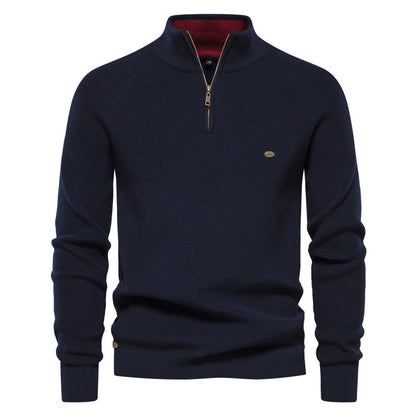 Heren Trui Zacht Ademend met Half-Zip