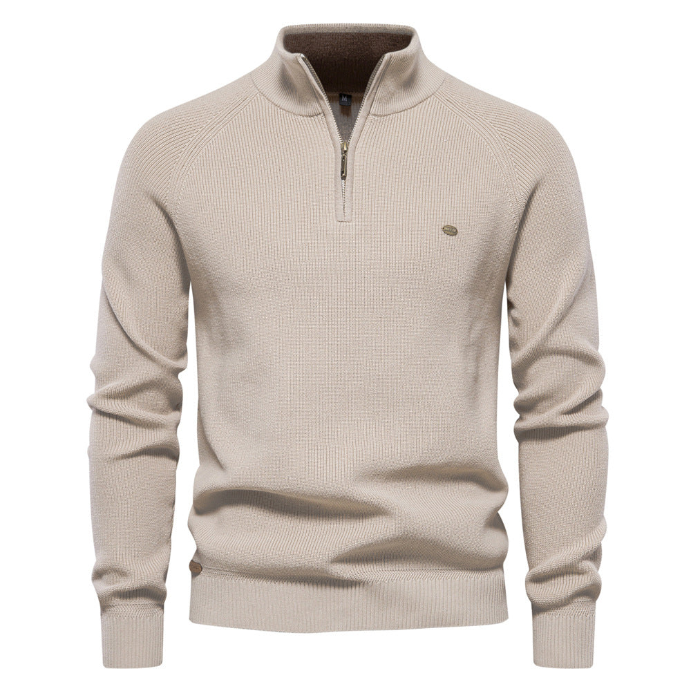 Heren Trui Zacht Ademend met Half-Zip
