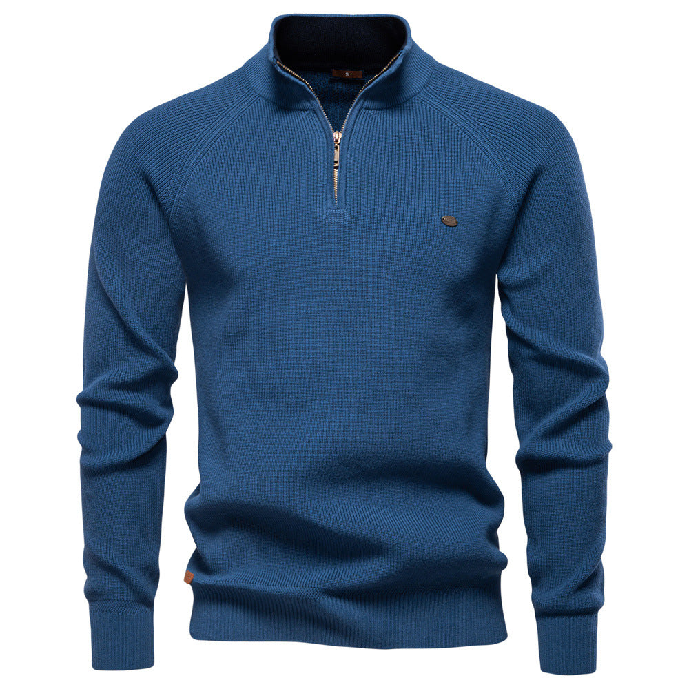 Heren Trui Zacht Ademend met Half-Zip