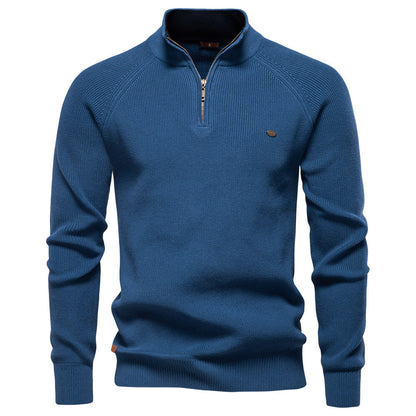 Heren Trui Zacht Ademend met Half-Zip