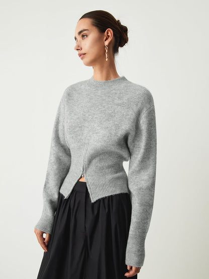 Dames Trui Halve Rits Trendy Modaal Regular Fit - StudioMarella