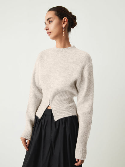 Dames Trui Halve Rits Trendy Modaal Regular Fit
