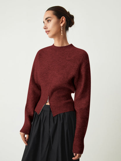 Dames Trui Halve Rits Trendy Modaal Regular Fit