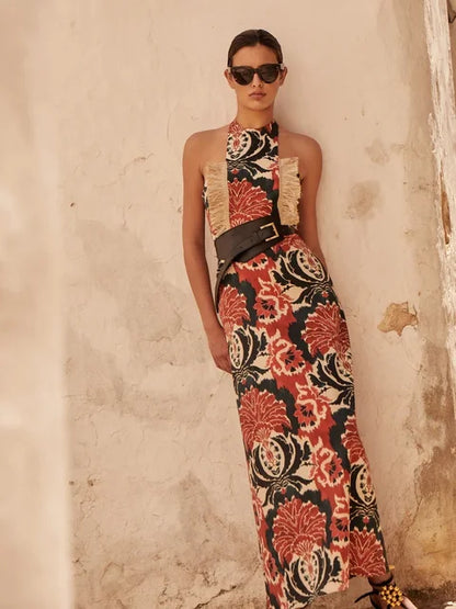 Luxe Maxi Jurk met Tassels en Halsband - StudioMarella