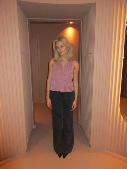 Dames Top met Open Rug Halterneck Chique Zomer