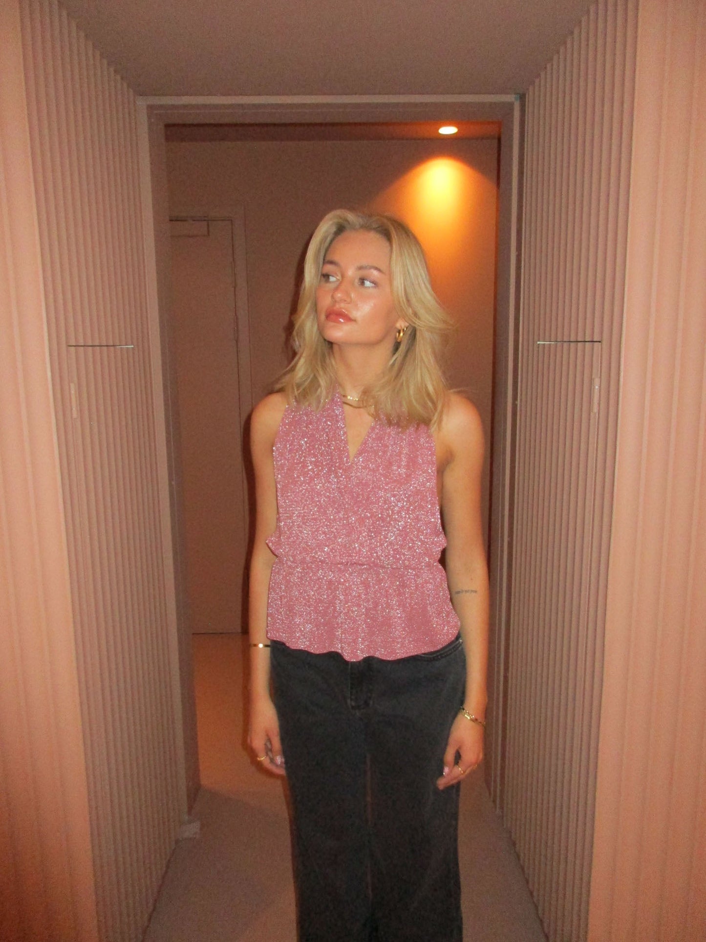 Dames Top met Open Rug Halterneck Chique Zomer