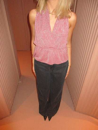 Dames Top met Open Rug Halterneck Chique Zomer