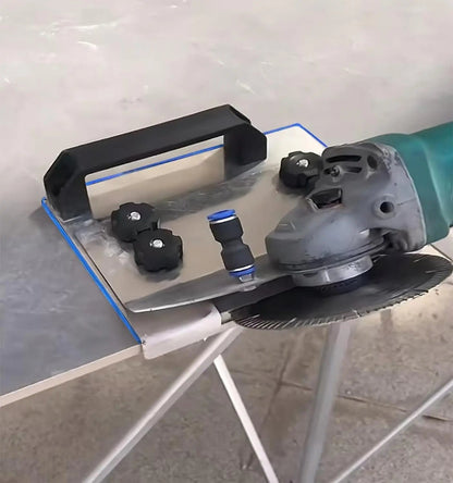 Tegelsnijhouder voor Haakse Slijper 45° Schuine Kanten RVS Verstelbaar Precisie Tegelbewerking Badkamer Keuken Renovatie Compact Vibratievrij