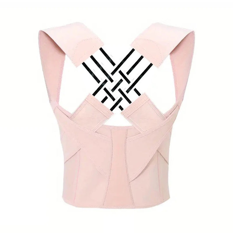 Verstelbare Houdingscorrector Unisex Rugbrace met Nekondersteuning Neopreen Polyester Vest Rug Nek Houding