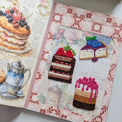 Handgemaakt Receptenboek met Geborduurd Omslag en Spatwaterdichte Pagina's