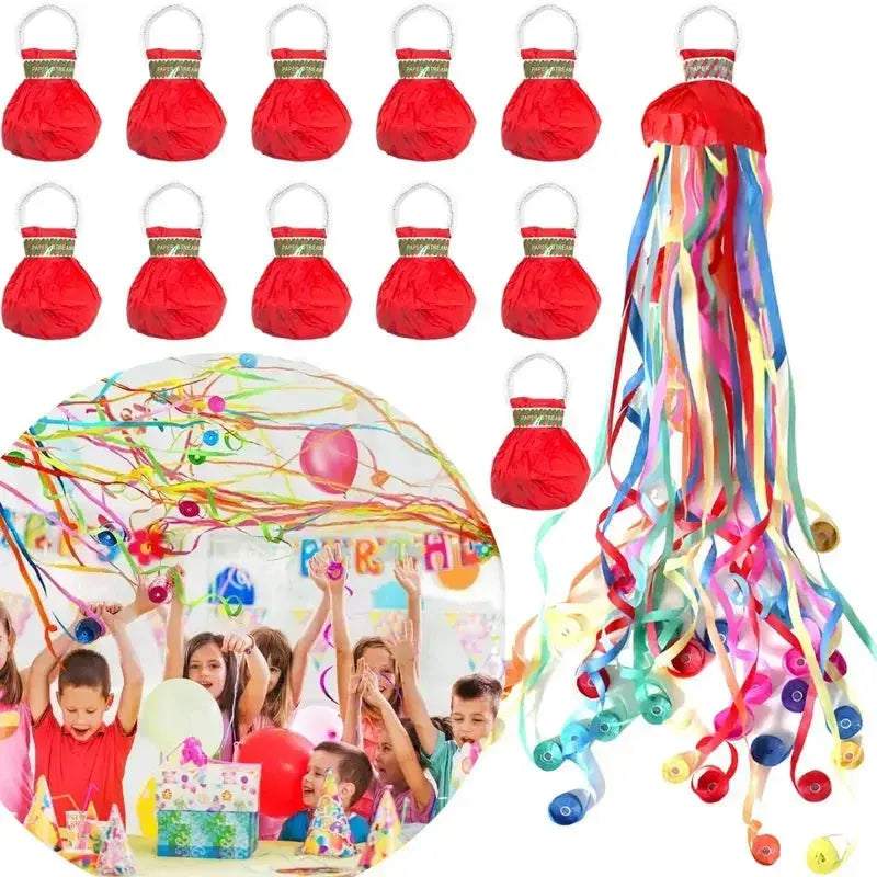 Papieren Streamers 5 Meter Biologisch Afbreekbaar Brandvertragend Gekleurd Feest Verjaardag Bruiloft Confetti Alternatief Geruisloos 10 Stuks