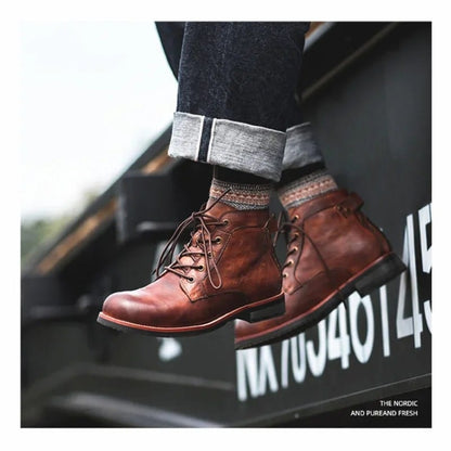 Heren Winterboots Warm en Comfortabel Retro Stijl