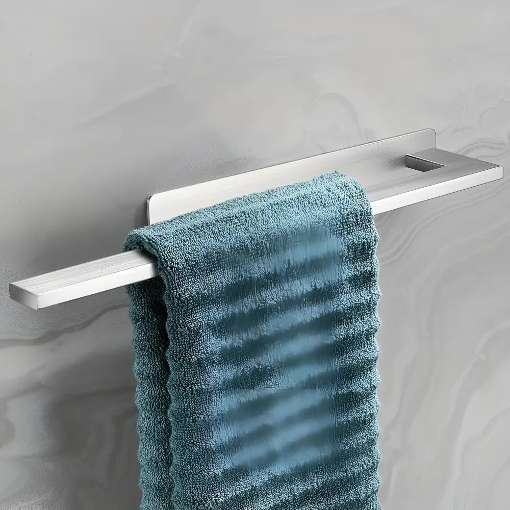 Handdoekhouder Zonder Boren RVS Geborsteld Zelfklevend Badkamer Wandmontage Compact Opbergen Vochtbestendig Stijlvol