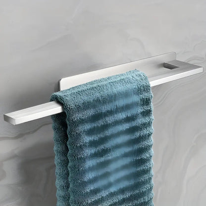 Handdoekhouder Zonder Boren RVS Geborsteld Zelfklevend Badkamer Wandmontage Compact Opbergen Vochtbestendig Stijlvol