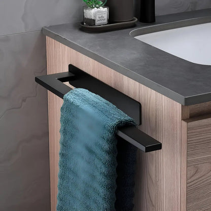 Handdoekhouder Zonder Boren RVS Geborsteld Zelfklevend Badkamer Wandmontage Compact Opbergen Vochtbestendig Stijlvol