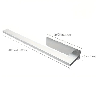 Handdoekhouder Zonder Boren RVS Geborsteld Zelfklevend Badkamer Wandmontage Compact Opbergen Vochtbestendig Stijlvol