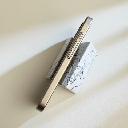 Smartphone Hoesje met Geribbelde Textuur en Metallic Afwerking Stofdicht