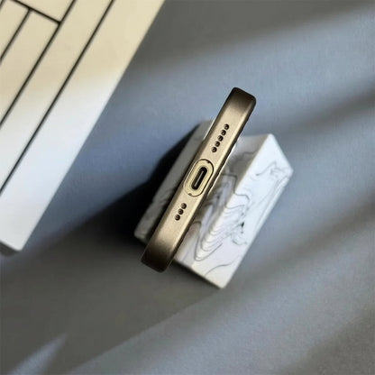 Smartphone Hoesje met Geribbelde Textuur en Metallic Afwerking Stofdicht