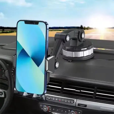 Universele Telefoonhouder voor Auto met Zuignap en Draaibare Arm – Flexibele Montage op Dashboard of Voorruit – Sterk en Stabiel