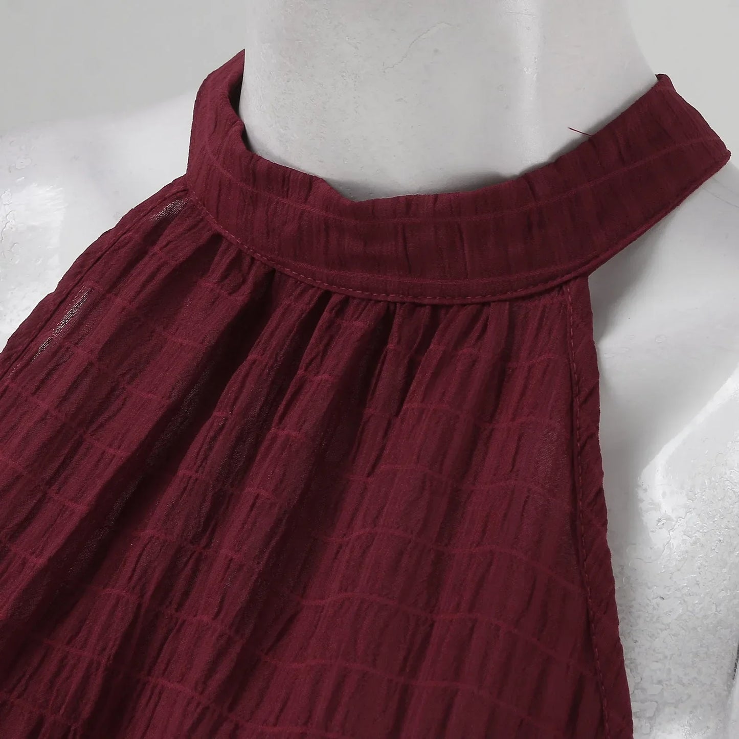Zomerjurk Mouwloos Bladprint Vrouwenjurk