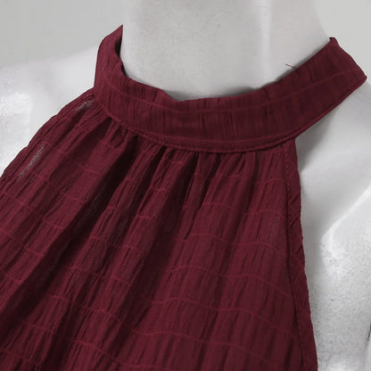 Zomerjurk Mouwloos Bladprint Vrouwenjurk